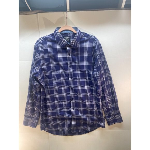 the savile row company men's Large button down shirt non-iron= slim fit - Picture 9 of 16